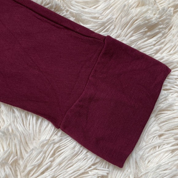 Zenana Ruched Dolman Sleeve Top 💗 Cranberry - Picture 8 of 11